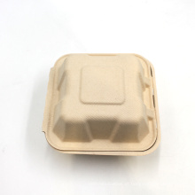 Biodegradável 6 polegadas de bagaço de cana descartável Caixas de hambúrguer